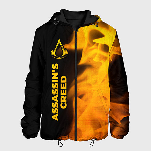 Мужская куртка Assassins Creed - gold gradient: по-вертикали / 3D-Черный – фото 1