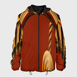 Куртка с капюшоном мужская Древесные изгибы, цвет: 3D-черный