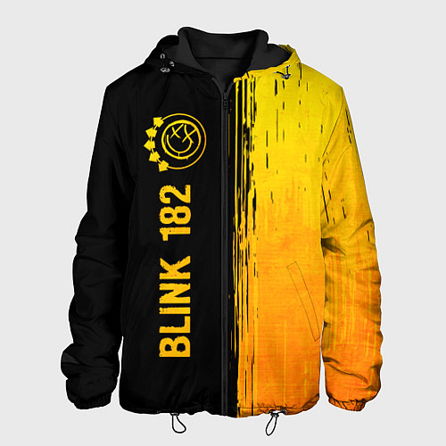 Мужская куртка Blink 182 - gold gradient: по-вертикали / 3D-Черный – фото 1