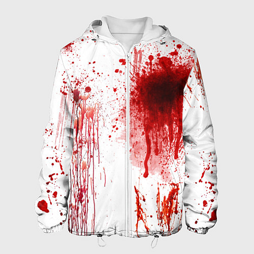 Мужская куртка Брызги крови / 3D-Белый – фото 1