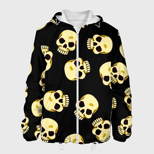 Мужская куртка Черепки для хэллоуина / 3D-Белый – фото 1