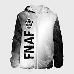 Куртка с капюшоном мужская FNAF glitch на светлом фоне по-вертикали, цвет: 3D-белый