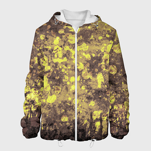Мужская куртка Грязно-желтая осень / 3D-Белый – фото 1