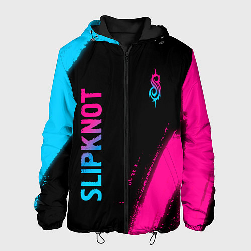 Мужская куртка Slipknot - neon gradient вертикально / 3D-Черный – фото 1