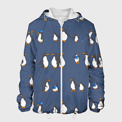 Мужская куртка Забавное семейство пингвинов