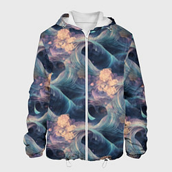 Мужская куртка Волнообразная фрактальная абстракция