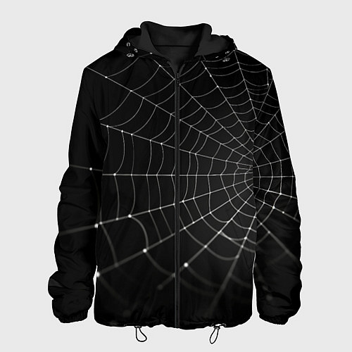 Мужская куртка Паутина на черном фоне / 3D-Черный – фото 1