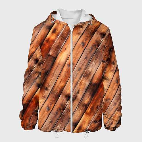 Мужская куртка Деревянная обшивка / 3D-Белый – фото 1