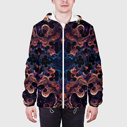 Куртка с капюшоном мужская Галактическая сказка, цвет: 3D-белый — фото 2