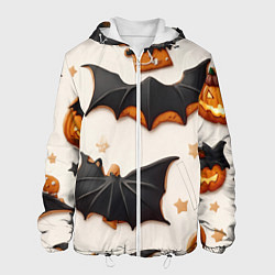 Куртка с капюшоном мужская Сладкий хеллоуин, цвет: 3D-белый