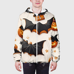 Куртка с капюшоном мужская Сладкий хеллоуин, цвет: 3D-белый — фото 2