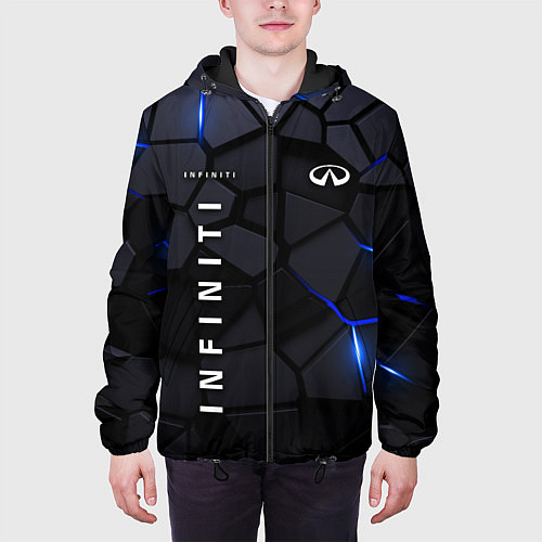 Мужская куртка Infiniti - плиты с эффектом свечения / 3D-Черный – фото 3