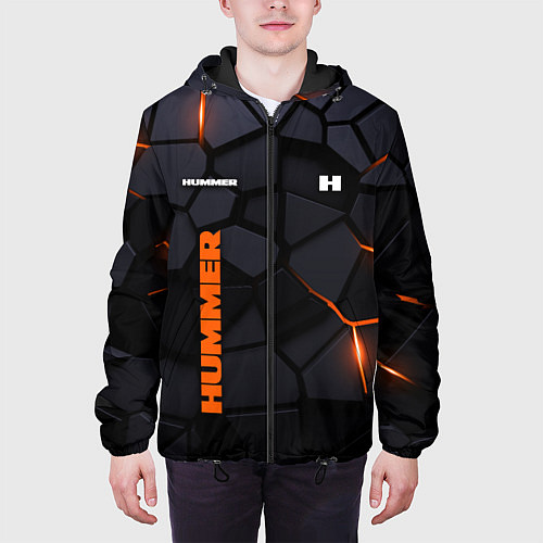 Мужская куртка Hummer - плиты с эффектом свечения / 3D-Черный – фото 3