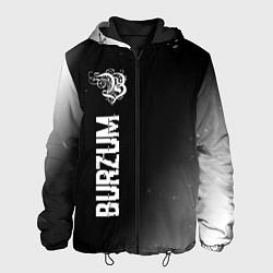 Мужская куртка Burzum glitch на темном фоне по-вертикали