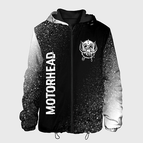 Мужская куртка Motorhead glitch на темном фоне вертикально / 3D-Черный – фото 1