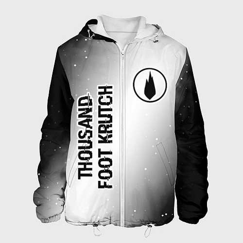 Мужская куртка Thousand Foot Krutch glitch на светлом фоне вертик / 3D-Белый – фото 1