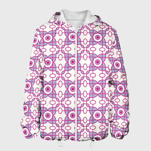 Мужская куртка Художественные цветы / 3D-Белый – фото 1