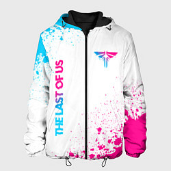 Куртка с капюшоном мужская The Last Of Us neon gradient style вертикально, цвет: 3D-черный