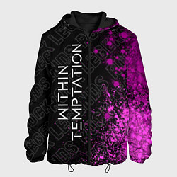 Куртка с капюшоном мужская Within Temptation rock legends по-вертикали, цвет: 3D-черный