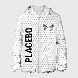 Куртка с капюшоном мужская Placebo glitch на светлом фоне вертикально, цвет: 3D-белый