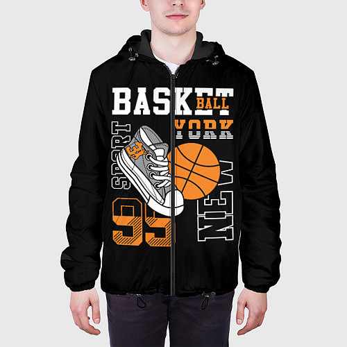 Мужская куртка Basketball New York / 3D-Черный – фото 3