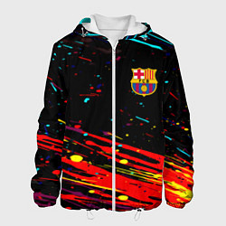 Куртка с капюшоном мужская Barcelona краски, цвет: 3D-белый
