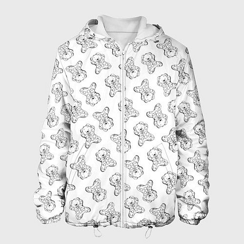 Мужская куртка Сончас у мишек - принт раскраска / 3D-Белый – фото 1