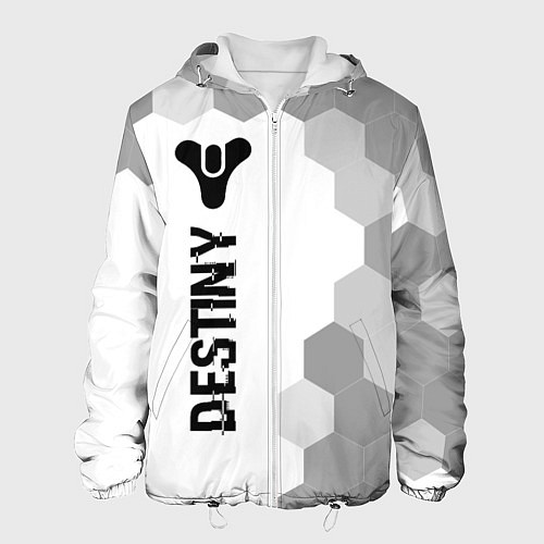 Мужская куртка Destiny glitch на светлом фоне по-вертикали / 3D-Белый – фото 1