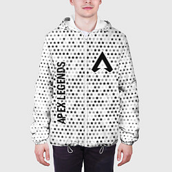 Куртка с капюшоном мужская Apex Legends glitch на светлом фоне вертикально, цвет: 3D-белый — фото 2