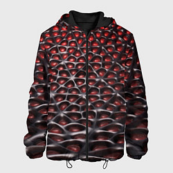 Куртка с капюшоном мужская Гранатовые зёрна абстракция, цвет: 3D-черный