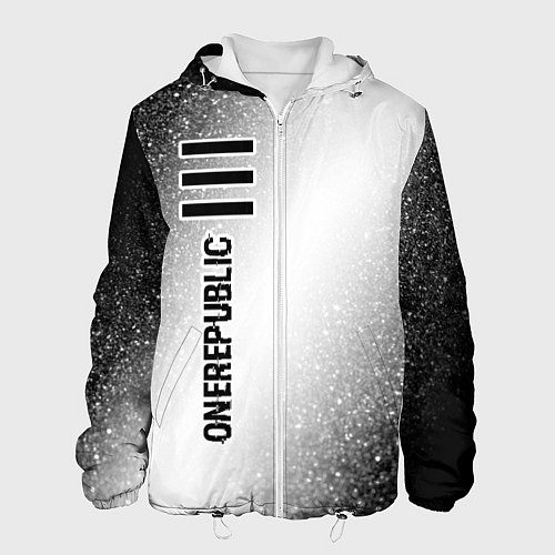 Мужская куртка OneRepublic glitch на светлом фоне по-вертикали / 3D-Белый – фото 1