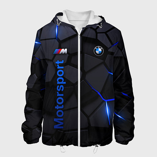 Мужская куртка BMW - плиты с эффектом свечения / 3D-Белый – фото 1