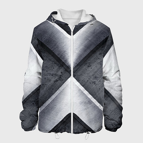 Мужская куртка Стальные блоки / 3D-Белый – фото 1