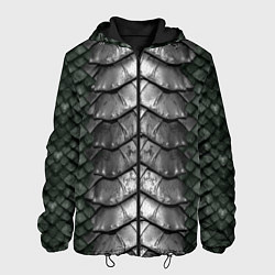Куртка с капюшоном мужская Dragon scales, цвет: 3D-черный