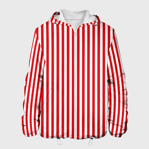 Мужская куртка Красная полоса / 3D-Белый – фото 1