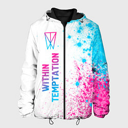 Мужская куртка Within Temptation neon gradient style по-вертикали