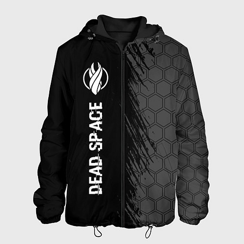 Мужская куртка Dead Space glitch на темном фоне по-вертикали / 3D-Черный – фото 1