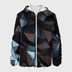 Мужская куртка Черная геометрическая абстракция - объемные грани