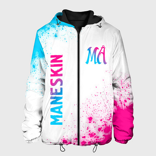 Мужская куртка Maneskin neon gradient style вертикально / 3D-Черный – фото 1