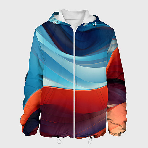 Мужская куртка Абстракция в контрасте / 3D-Белый – фото 1