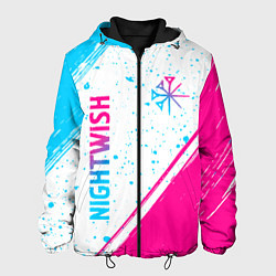 Мужская куртка Nightwish neon gradient style вертикально