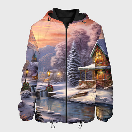 Мужская куртка Зима в городе / 3D-Черный – фото 1