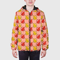 Куртка с капюшоном мужская Забавные леопарды, цвет: 3D-черный — фото 2