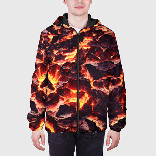 Мужская куртка Бурлящая лава / 3D-Черный – фото 3