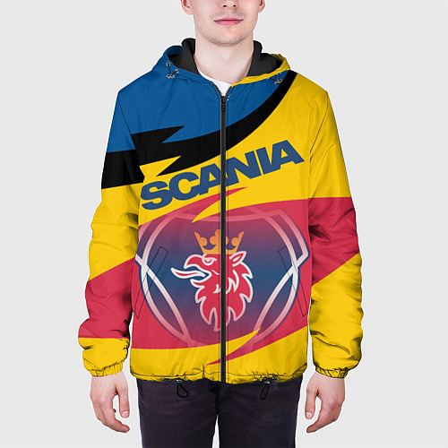 Мужская куртка Scania logo / 3D-Черный – фото 3