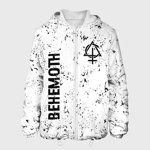 Мужская куртка Behemoth glitch на светлом фоне вертикально / 3D-Белый – фото 1