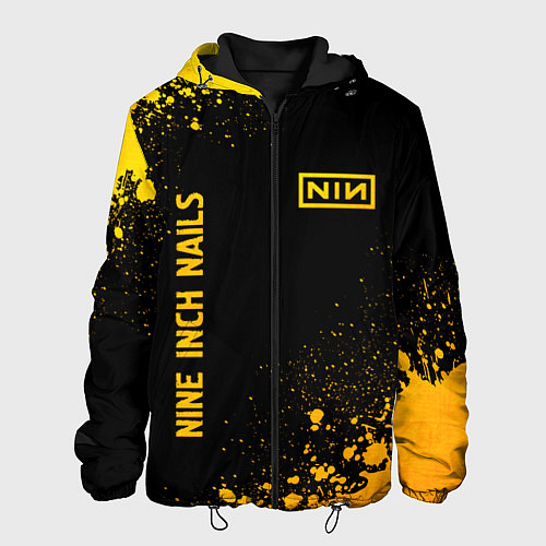 Мужская куртка Nine Inch Nails - gold gradient вертикально / 3D-Черный – фото 1