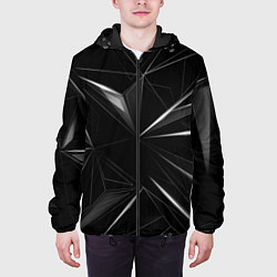 Куртка с капюшоном мужская Хрустальные узоры, цвет: 3D-черный — фото 2