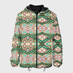 Мужская куртка Орнамент зеленый мелкий икат