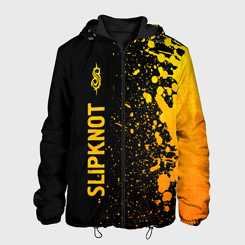 Мужская куртка Slipknot - gold gradient по-вертикали / 3D-Черный – фото 1